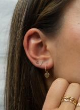 Jackie Gold Miro Triangle Onyx Studs JKE23.012