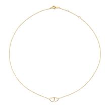 Jackie Gold Double Heart Necklace JKN23.049