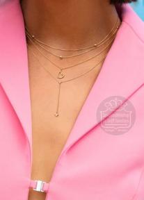 Jackie Gold Twisted Heart Necklace JKN25.442