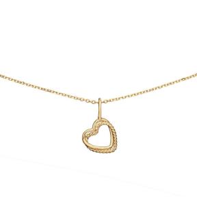 Jackie Gold Twisted Heart Necklace JKN25.442