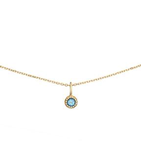 Jackie Gold Grimaldi London Blue Topaz Necklace JKN25.512