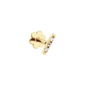 Jackie Gold Bar White Topaz Piercing JKP24.430