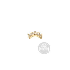 Jackie Gold Curve White Topaz Piercing JKP24.431