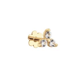Jackie Gold Triangle White Topaz Piercing JKP24.433
