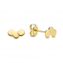Jackie Gold Triple Disc Studs JKE20.003
