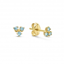 Jackie Gold Triangle Topaz Studs JKE20.017