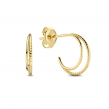 Jackie Gold Twister Twin Hoops JKE20.035
