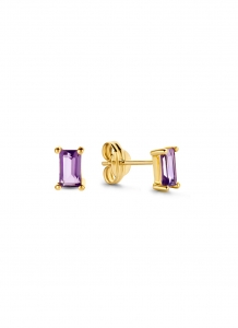 Jackie Gold Medina Amethyst Studs JKE21.156