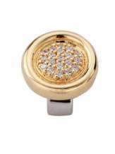 JOY de la LUZ Slide JS022 Bling Button CZ verguld zilver