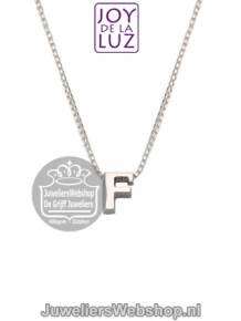 Joy de la Luz Si-F initials ketting met hanger F