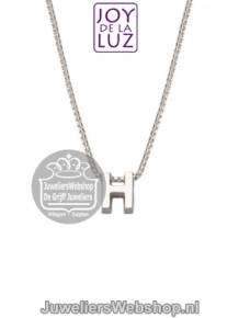 Joy de la Luz Si-H initials ketting met hanger H