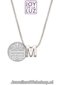 Joy de la Luz Si-M initials ketting met hanger M