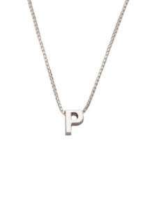 initials letter P collier Joy de la Luz Si-P