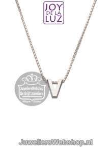 Joy de la Luz Si-V initials ketting met hanger V