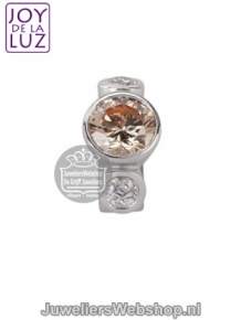 Slide met zirconia en champgnekleurige steen js075 joy de la luz