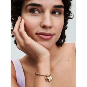 Pandora bedel Silver Goldplated Padlock and Key Charm 760088C01