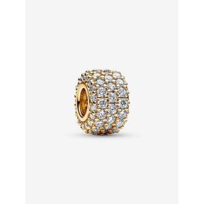 Pandora bedel Silver Goldplated Sprankelend Pavé 762820C01