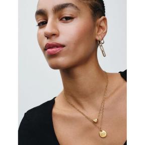 Pandora bedel Silver Goldplated Be Love graveerbaar hart 763439C00