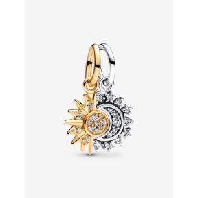 Pandora bedel bicolor Deelbare Zon & Maan Charm 763585C01