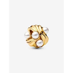 Pandora bedel Silver Goldplated Abstracte Golven 763915C01