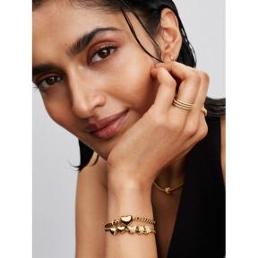 Pandora minibedel Silver Goldplated hart 763998C00