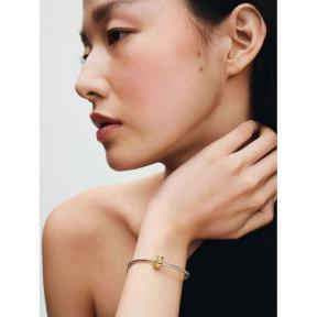 Pandora clip Silver Goldplated Knotted Hearts 768035C00