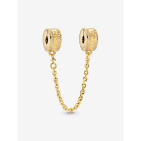 Pandora Veiligheidsketting Silver Goldplated Logo 768642C01