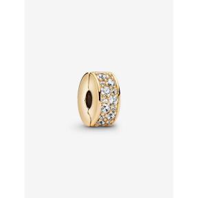 Pandora clip Silver Goldplated Heldere Pavé 768658C01