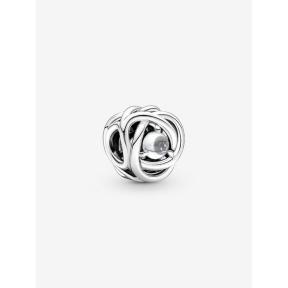 Pandora Silver Geboortesteen April Infinity bedel 790064C01
