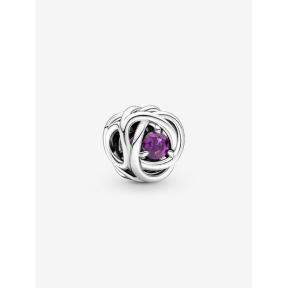 Pandora Silver Geboortesteen Februari Infinity bedel 790065C02