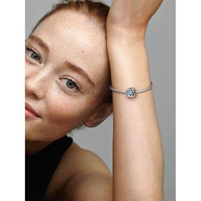 Pandora Silver Geboortesteen Maart Infinity bedel 790065C09