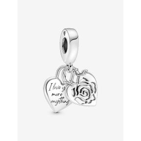 Pandora Silver Roos Hart Hangslot bedel 790086C00