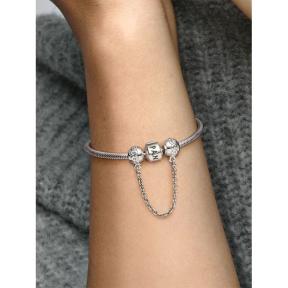 Pandora Veiligheidsketting Silver Band Van Harten 791088