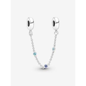 Pandora Veiligheidsketting Silver Triple Blue Stone 791688C01