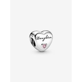 Pandora Silver dochter hart bedel 791726PCZ