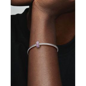 Pandora clip Silver Roze Pavé 791817PCZ