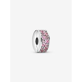 Pandora clip Silver Roze Pavé 791817PCZ