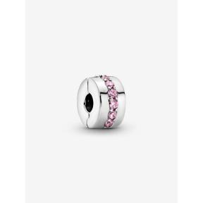 Pandora clip Silver Roze Sprankelende Rij 791972PCZ