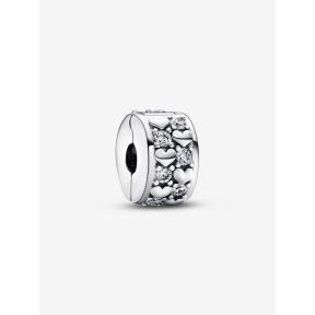 Pandora clip Silver Infinite Hearts Sparkling 792235C01