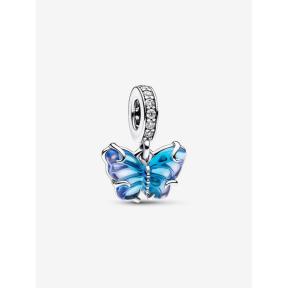 Pandora Silver Blauwe Muranoglazen Vlinder bedel 792698C01