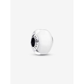 Pandora minibedel Silver Wit Muranoglas 793118C00