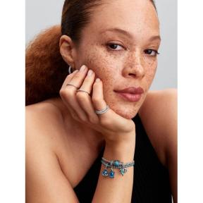 Pandora Silver Blauwe Muranoglas Dolfijnen bedel 793924C01