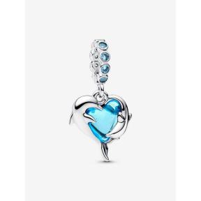 Pandora Silver Blauwe Muranoglas Dolfijnen bedel 793924C01