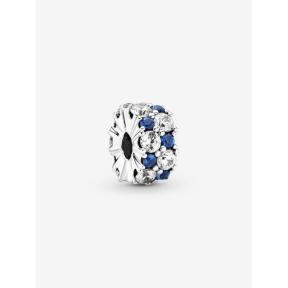Pandora clip Silver Clear & Blue Sparkling 799171C01