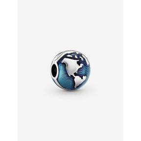 Pandora clip Silver Blauwe Wereldbol 799429C01