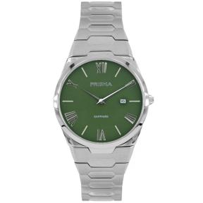 Prisma Herenhorloge P1338 Slimline Stainless Steel groen