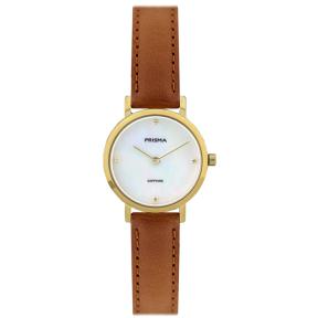 Prisma Dameshorloge P.1403 Titanium leer