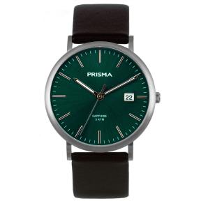 Prisma Herenhorloge P1673 Titanium leer groen