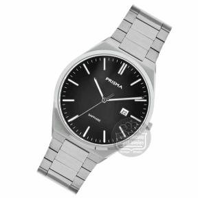 Prisma Herenhorloge P2423 Slimline Stainless Steel antraciet