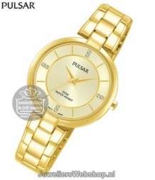 pulsar horloge dames ph8316x1 staal goud